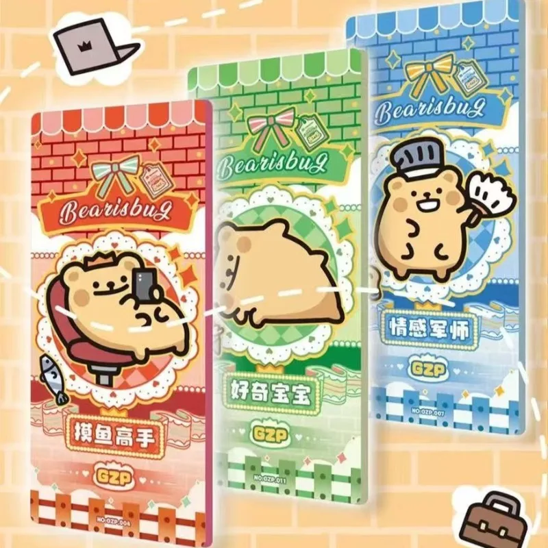 Фото Коллекционная карточка BearisBug Bug Log Card: Мультяшный персонаж BearisBug, коллекционная карточка для демонстрации, аниме-мерч, праздничный подарок, модная игрушка №4