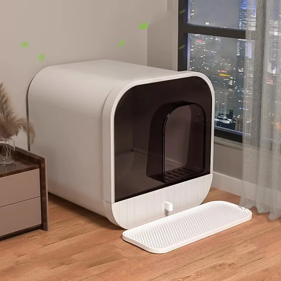 

2023 новый квадратный щит для кошачьего туалета, пластиковый поднос, сетка, Легкая очистка, закрытый туалет для кошек, контейнер для домашних питомцев Arenero Gato Acce