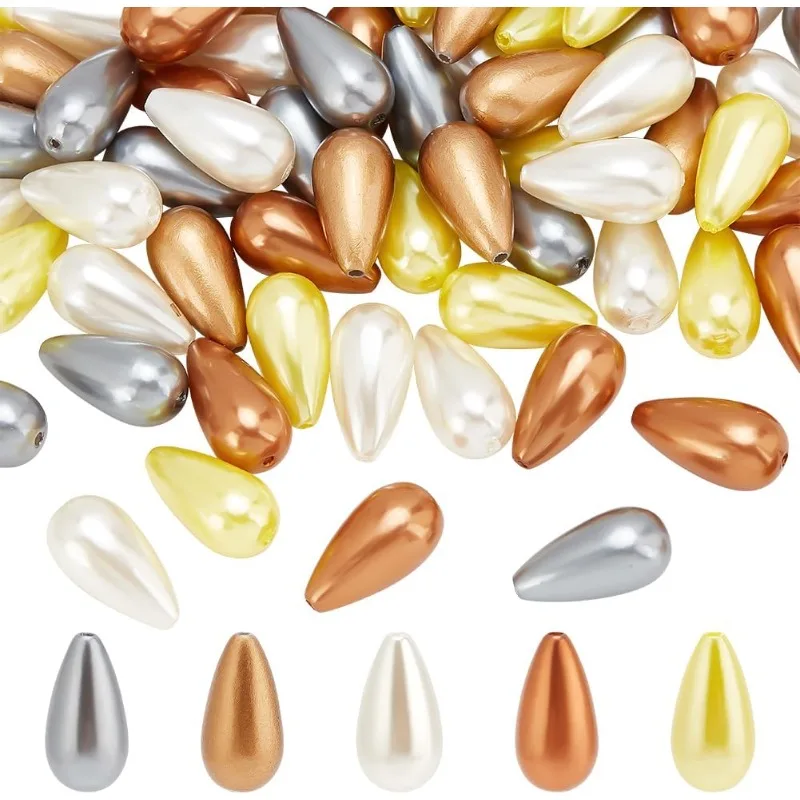 100 шт. жемчужные бусины в форме капли 5 цветов