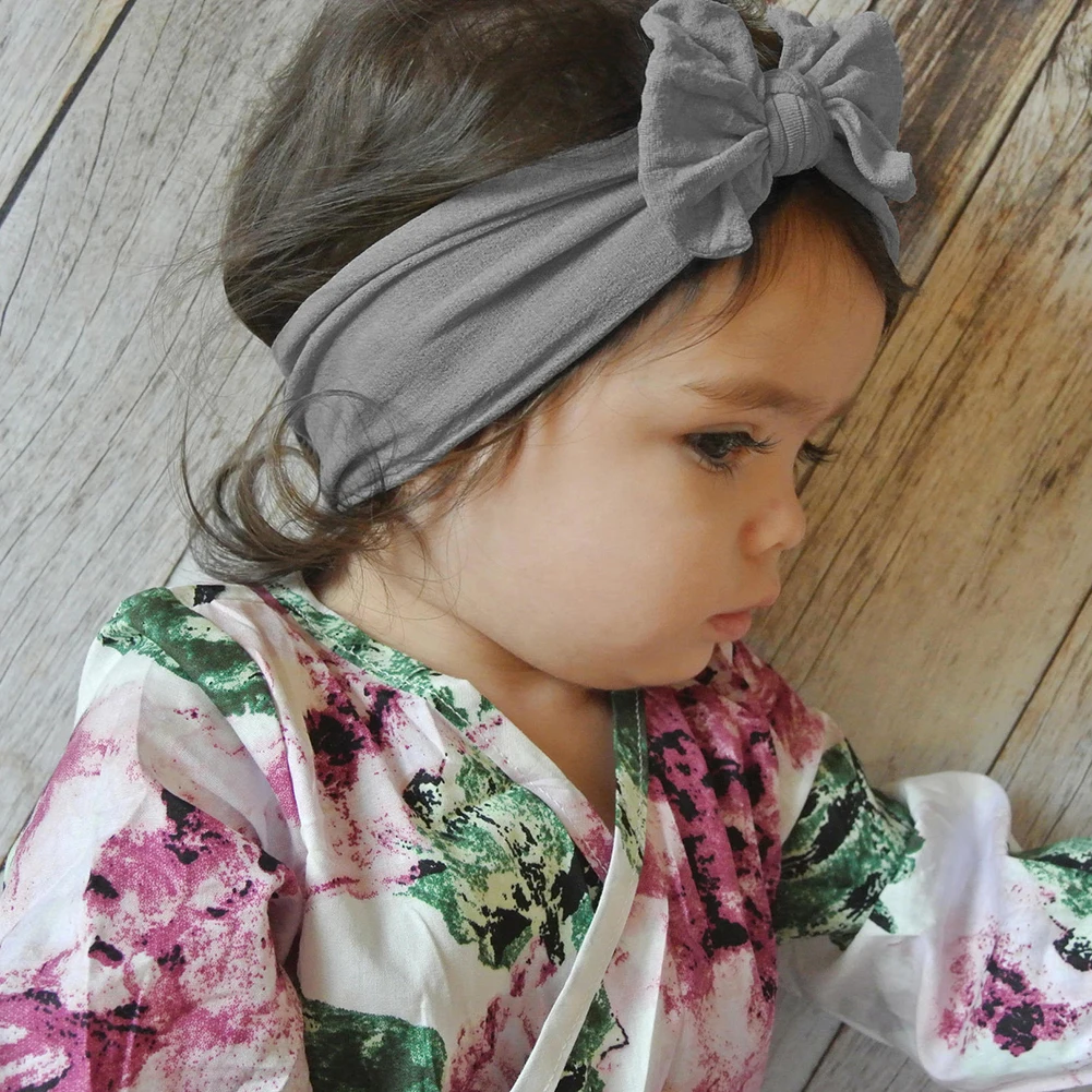 

8Pcs Multicolor Bowknot Hair Band Baby Girls Polyester Fashion Daily Photography Props Elastic Hairband Set Headdress