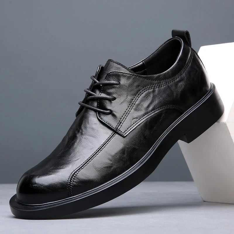 

Men Shoe Breathable Thick Sole Shoe Business Men Big Toe Genuine Leather Casual Dress Shoe for Men Loafer Men Sapatos Masculinos