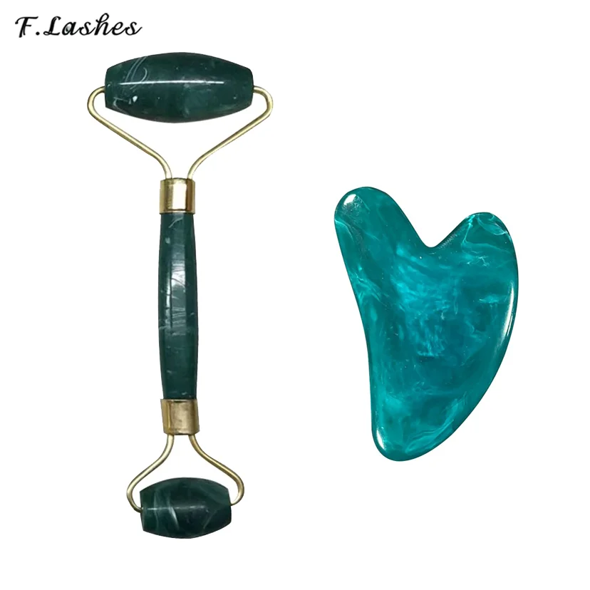 

Natural Resin Roller Massager for Face Roller Gua Sha Face Massager Gouache Scraper Anti-wrinkle Lift Facial Skin Care Tools Set