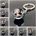 Супернатуральный брелок для ключей Дина, двухсторонний брелок для ключей со стеклянным шариком, металлический брелок для ключей для мужчин и женщин, сувенир для любителей ТВ-драгоценностей