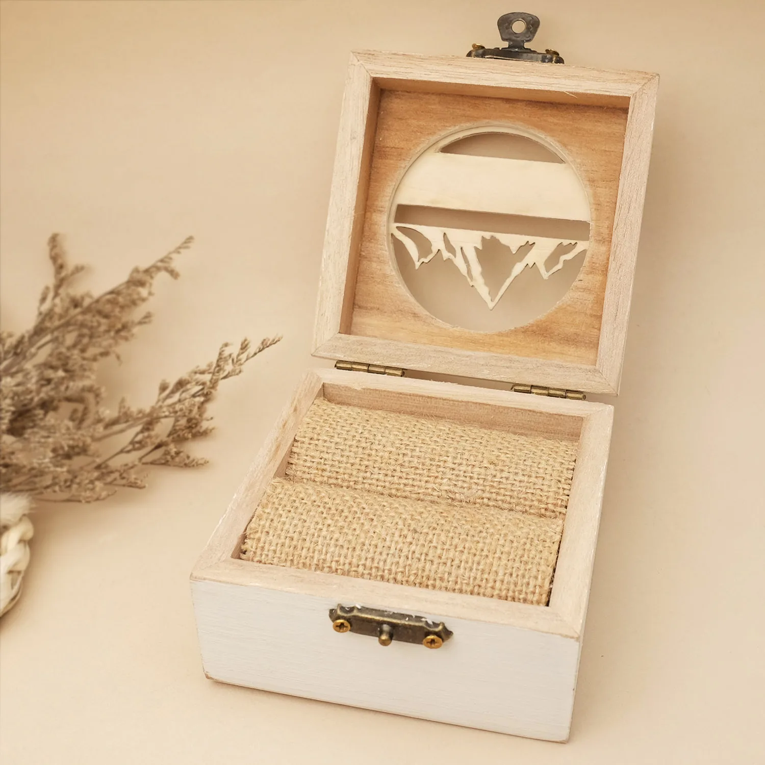 Personalized Wedding Ring Box Vintage Wooden Ring Box CustomWedding Ring Bearer Box Engagement Ring Holder Proposal Ring Pillow