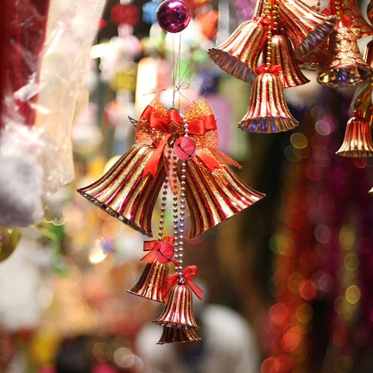 

36 шт. металлические сани, Рождественская елка, колокольчики, домашние украшения, колокольчики, колокольчики, ожерелья, набор украшений на Рождество, мини рождественские колокольчики