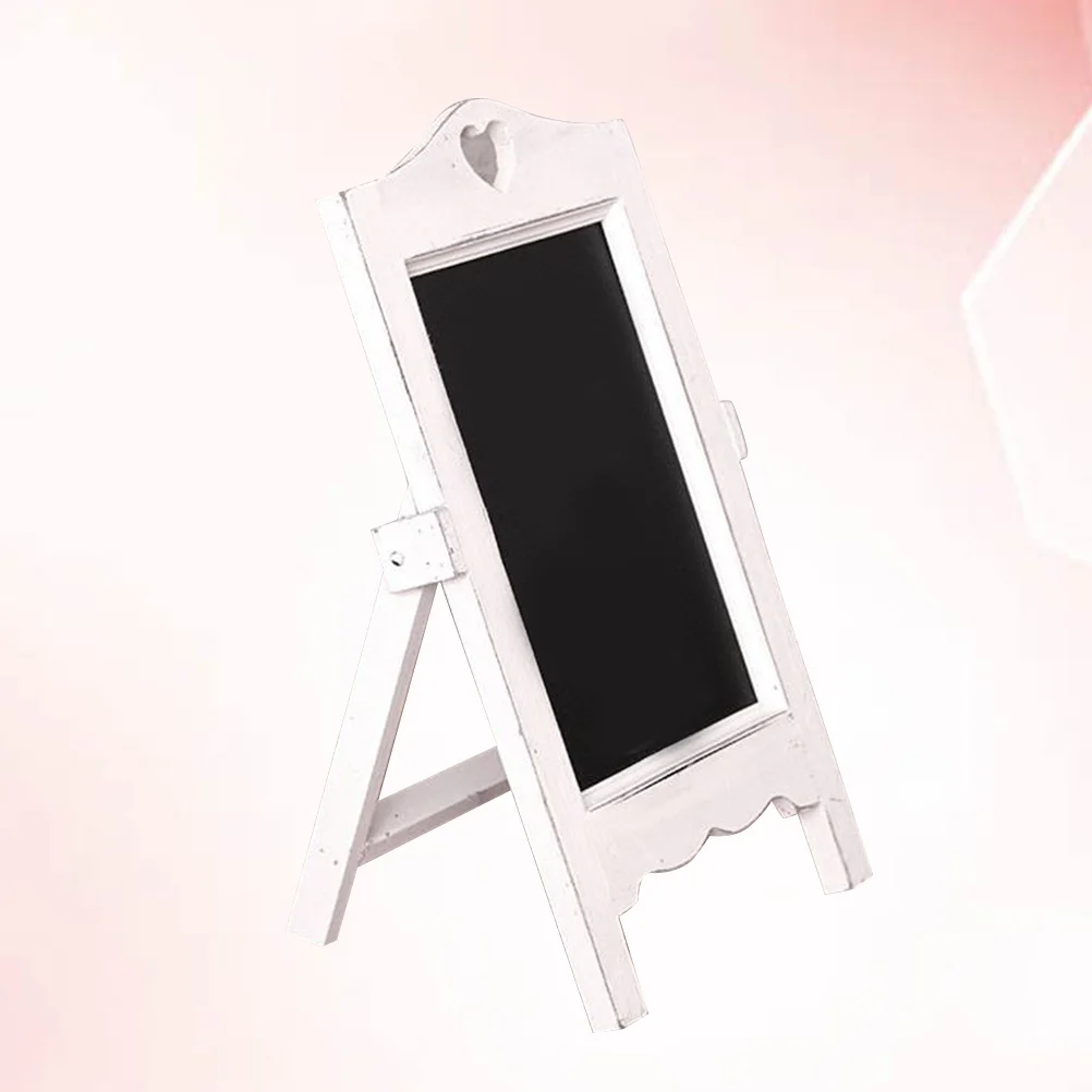

1pc Wooden Mini Chalkboards with Support Wood Message Board Signs for Store Restaurant Coffee Shop (White)