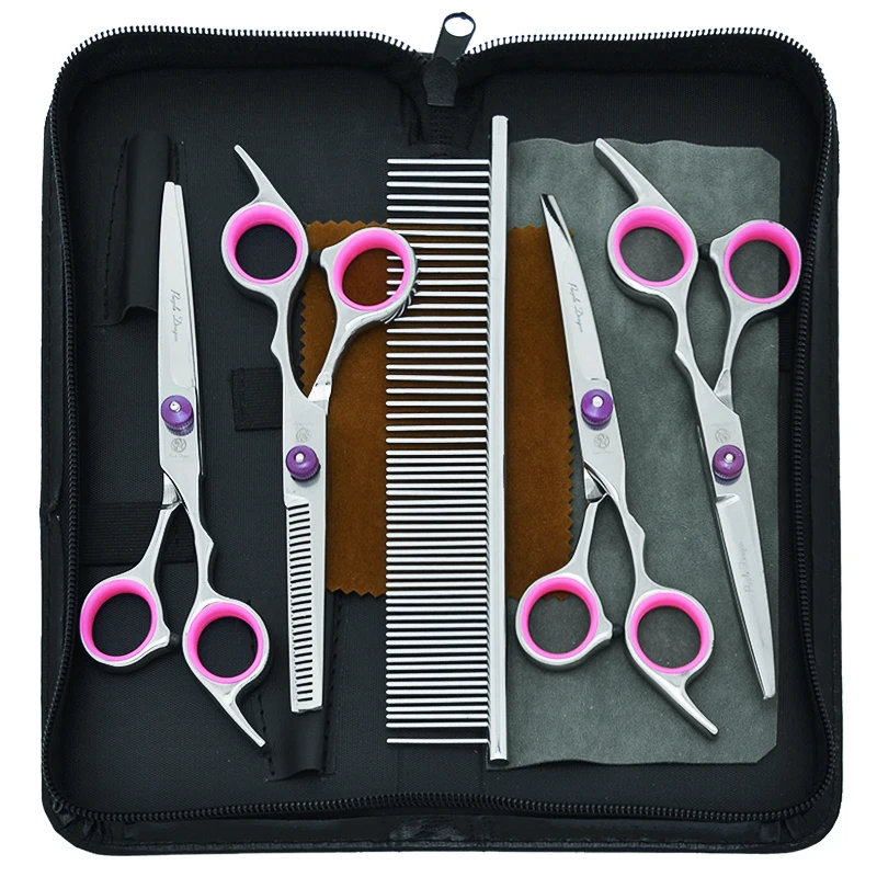 

6 inch Purple Dragon Japan Steel Pet Grooming Scissors Dog Cat Trimming Shears Animal Cutting Thinning Curved Fur Clipper B0003B