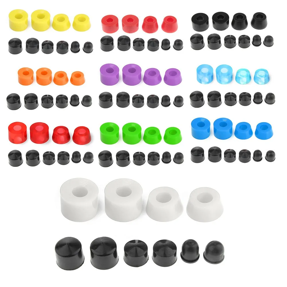 10pcs Truck Wheel Bushing Cover Universal Skateboard Truck Rebuild Kit Bushing Washers Pivot Cups Shock Absorber For Skateboard