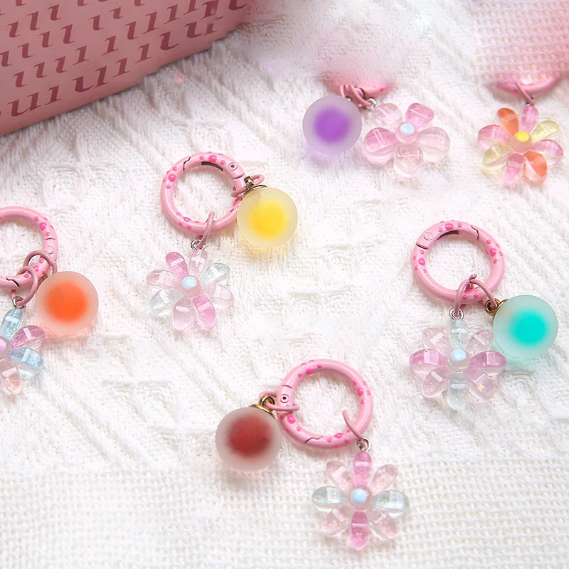 Модный милый брелок с маргариткой подвеска цветным шариком для женщин и девушек