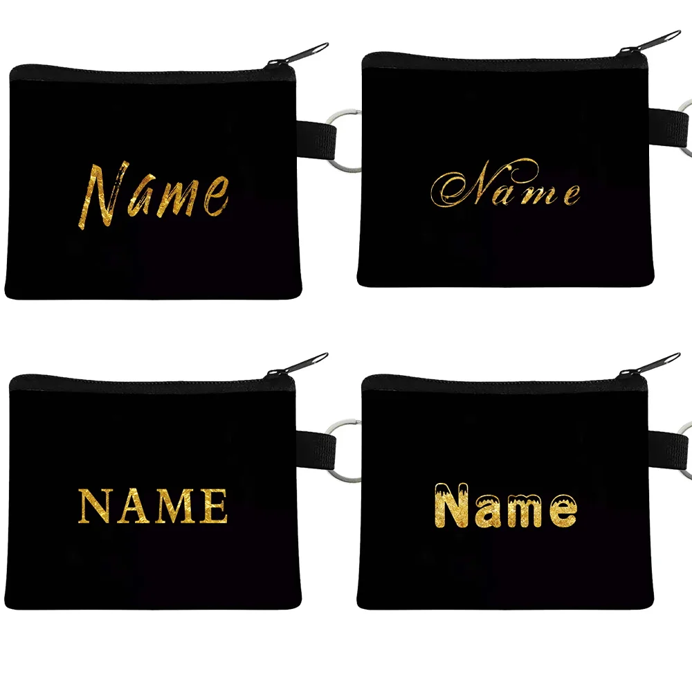 Custom Name Women Short Wallet Fashion Purse Ladies Clutch Bag Card Holder Key Case Personalized Coin Purse Money Clip Wallet images - 6