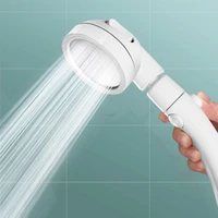 pressurized shower head water saving flow 3 modes adjustable spray handle white showerhead bathroom accessories shower set