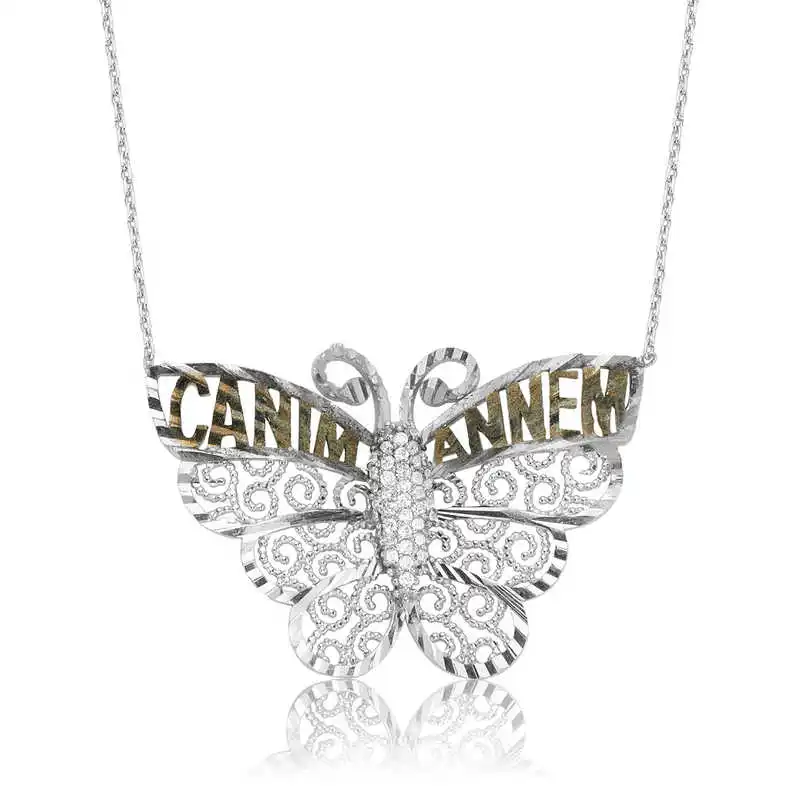 

Tevuli 925 Sterling Silver Butterfly Dear Mom Lady Necklace