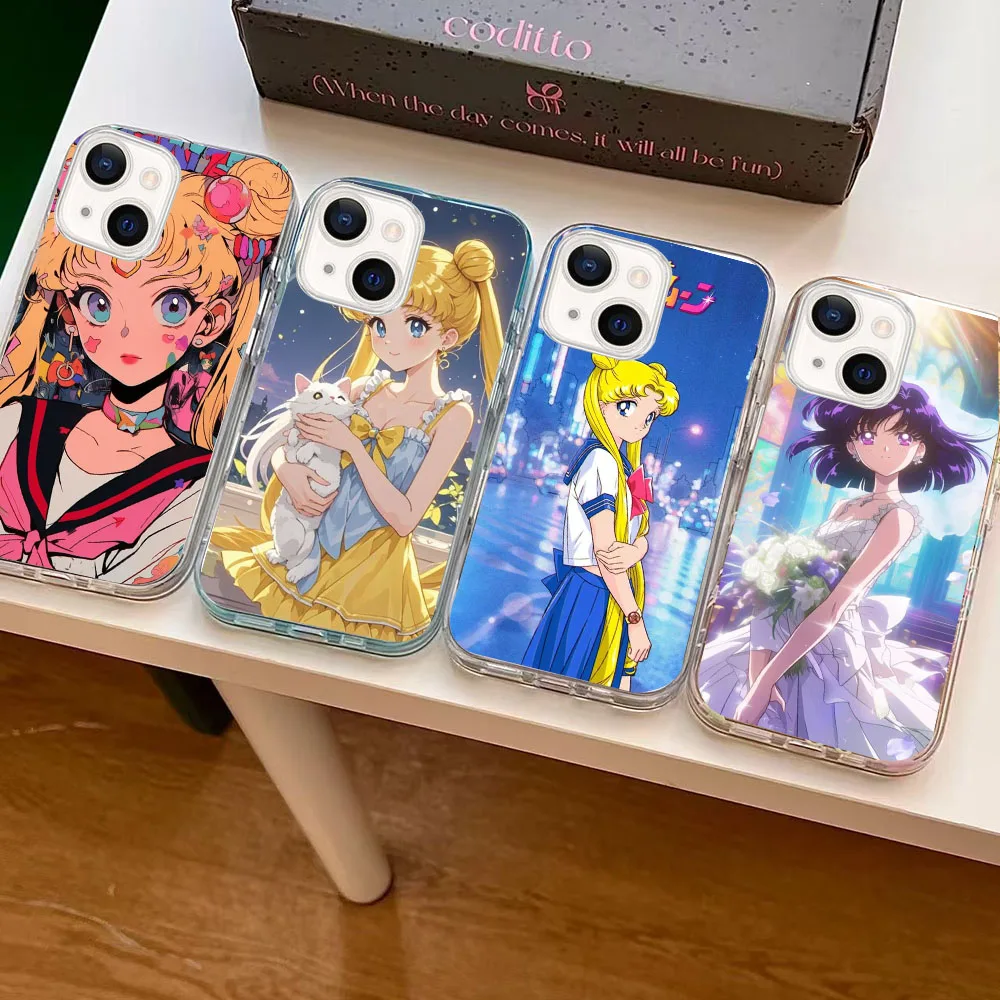 Прозрачный силиконовый чехол WB-25 Sailor Moon для Moto G42 50 51 52 60 62 71 72 84 85 200 Edge 40 pro Ultra