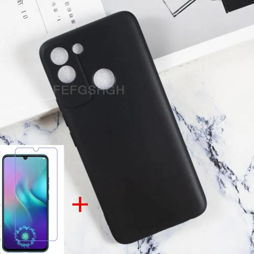 

Прозрачный флип-чехол для Tecno Pop 5 Pro, силиконовая задняя крышка из ТПУ для Tecno POP 5 LTE, защита экрана из закаленного стекла