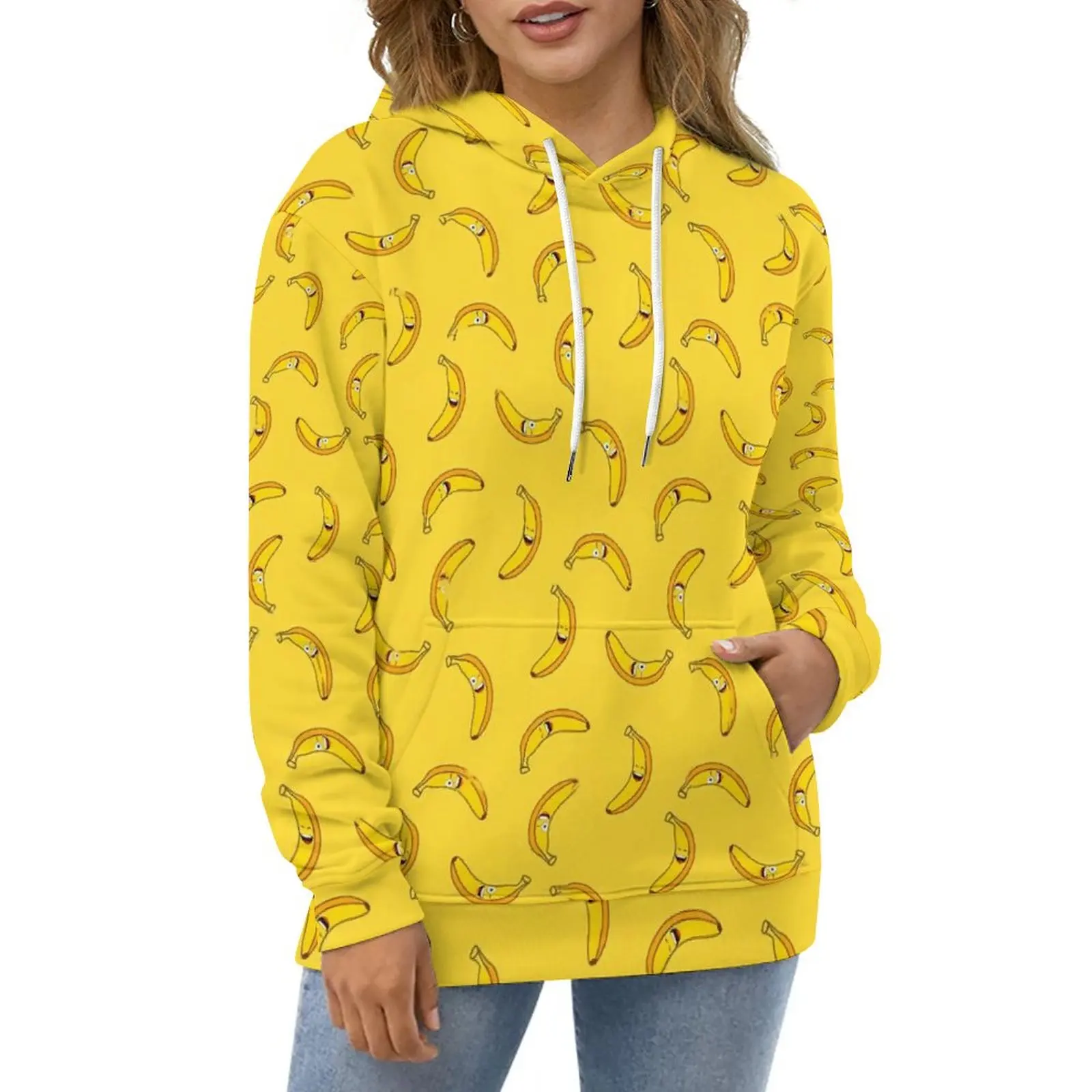 

Banana Laugh Casual Hoodies Abstract Fruit Funny Graphic Loose Hoodie Winter Long Sleeve Harajuku Oversized Sweatshirts
