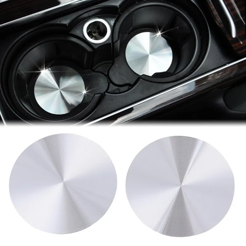

2Pcs Cup Holder Cover Mat Trim For Range Rover Sport Vogue Discovery Universal