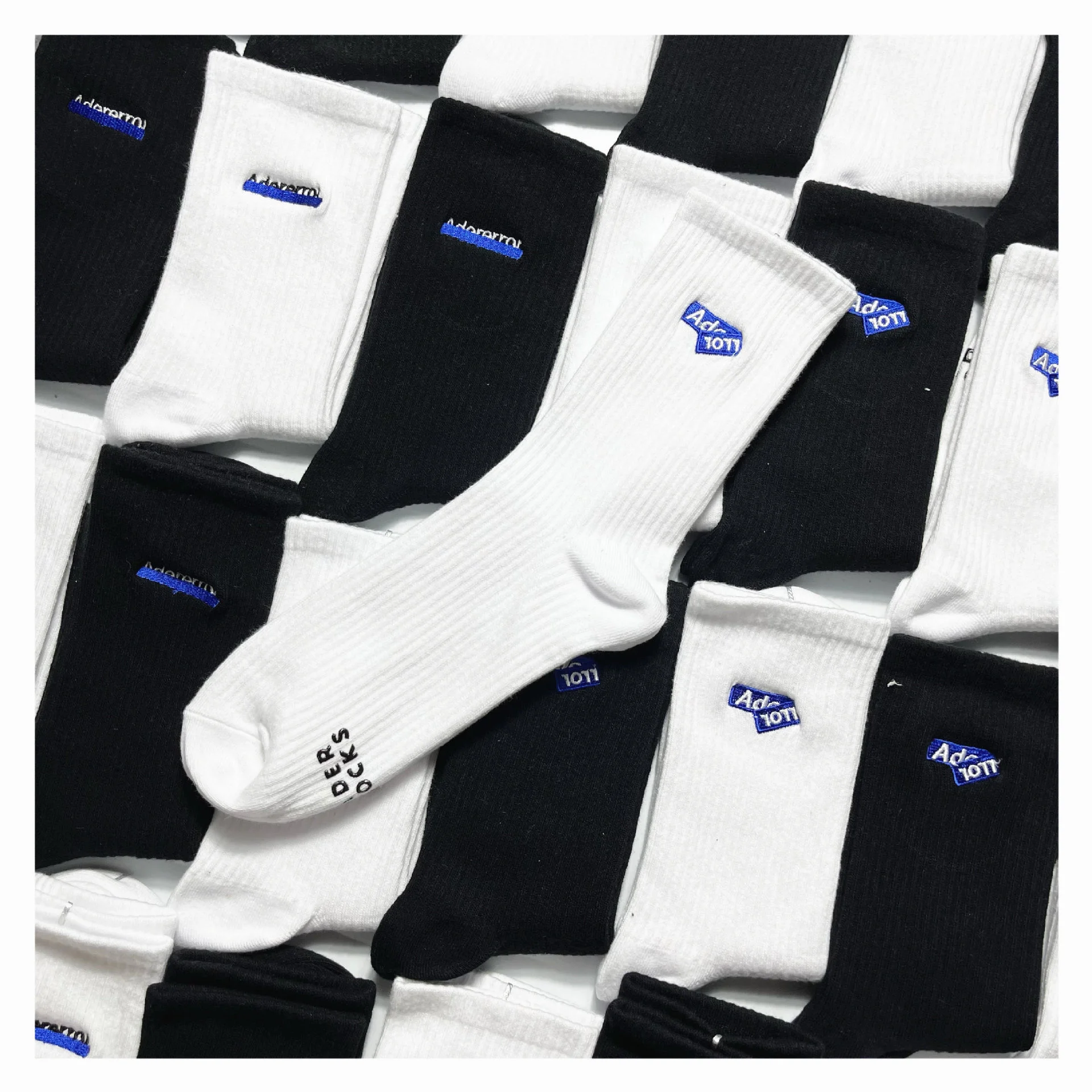 

Adererror Folding Label Folding Rubber Band Embroidered Letter Cotton Socks Sports Street Trend Men's Women's Ader Error Socks