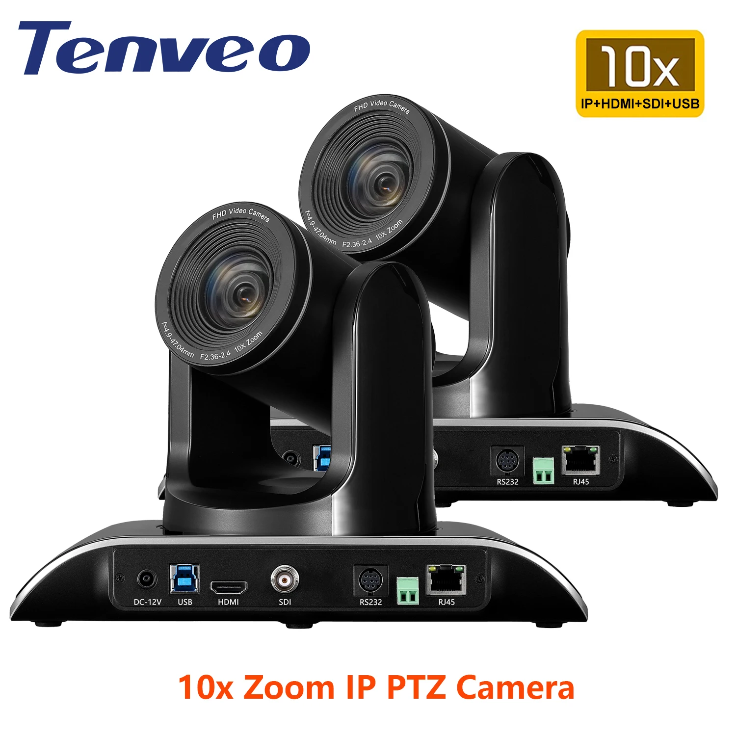 

2 шт., PTZ-камера для видеоконференций 10x Zoom HX SDI + HDMI + RJ45 IP-камера для потоковой передачи + IP-контроллер PTZ-камеры, джойстик, клавиатура