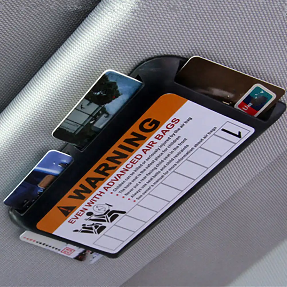 

Car Card Clip Sun Visor Organizer Temporary Parking Card Holder Dash Board Paste Mount Auto Interior Storage Stowing Tidying 1Pc