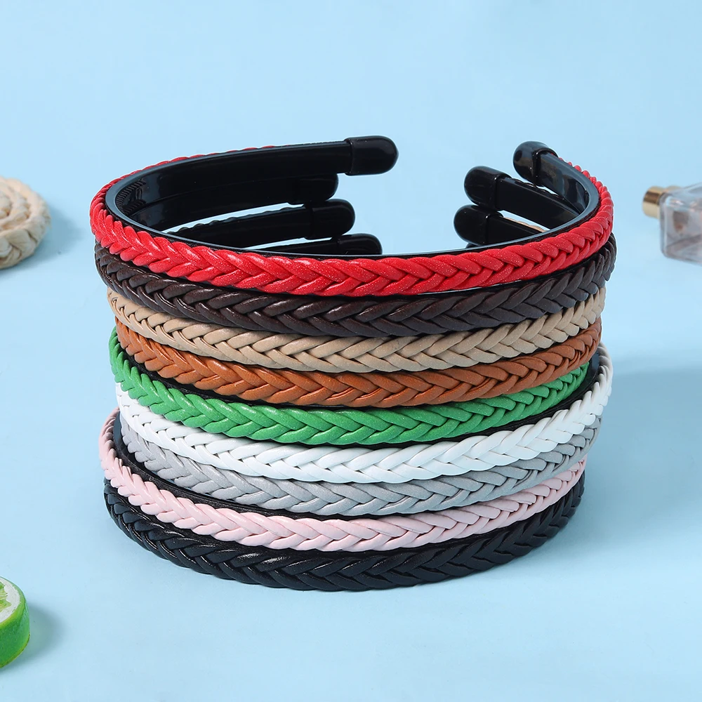 Женский Плетеный ободок из искусственной кожи