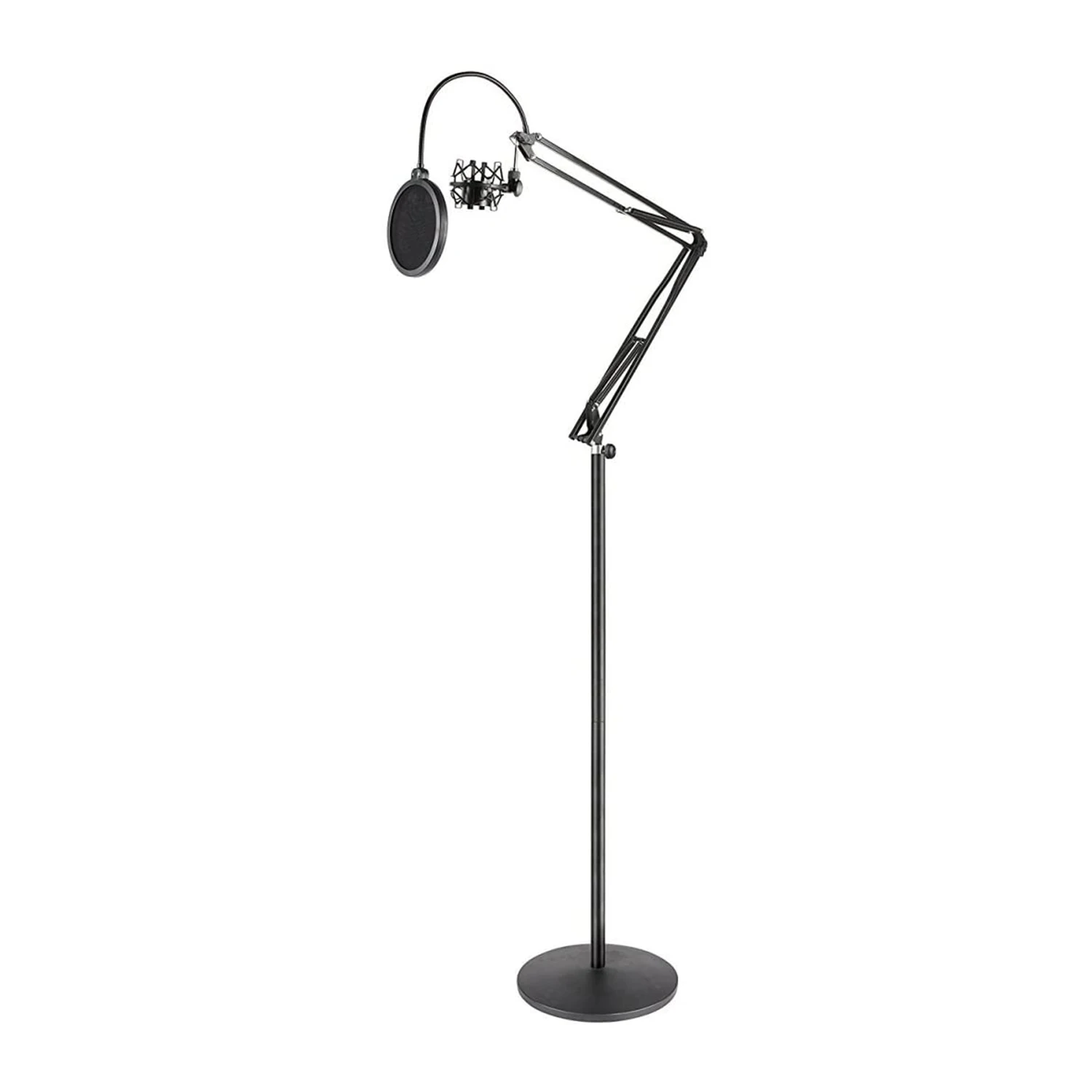 

PMKSH28 Microphone Boom Suspension Scissor Spring Arm Floor Stand, Black