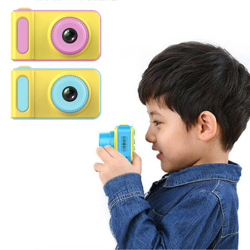

67JA Digital Camera Children Toy 1080P Pink Kids Video Record Support SD Memory Cards