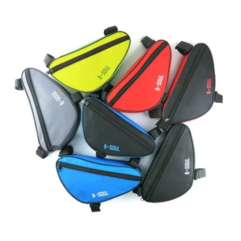 

Seven Colors Bicycle Bag 1.5l Large Capacity Three-point Fixing Bike Bag Stability Triangle Bag Riding Front Bag Front Beam Bag