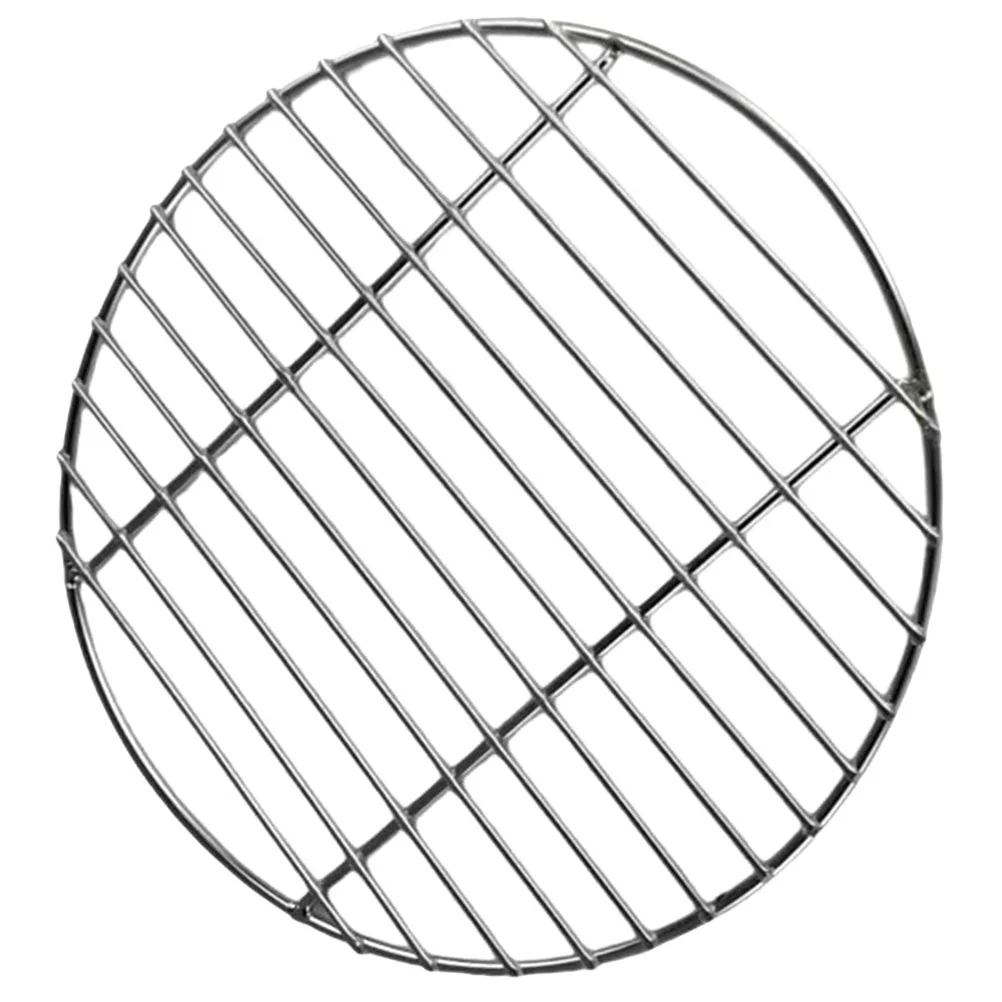 

Grill Mesh Bbq Net Barbecue Tray Grate Grilling Round Wire Rack Camping Heat Resistant Steel Plate Stainless Mat Heater Pot Tea