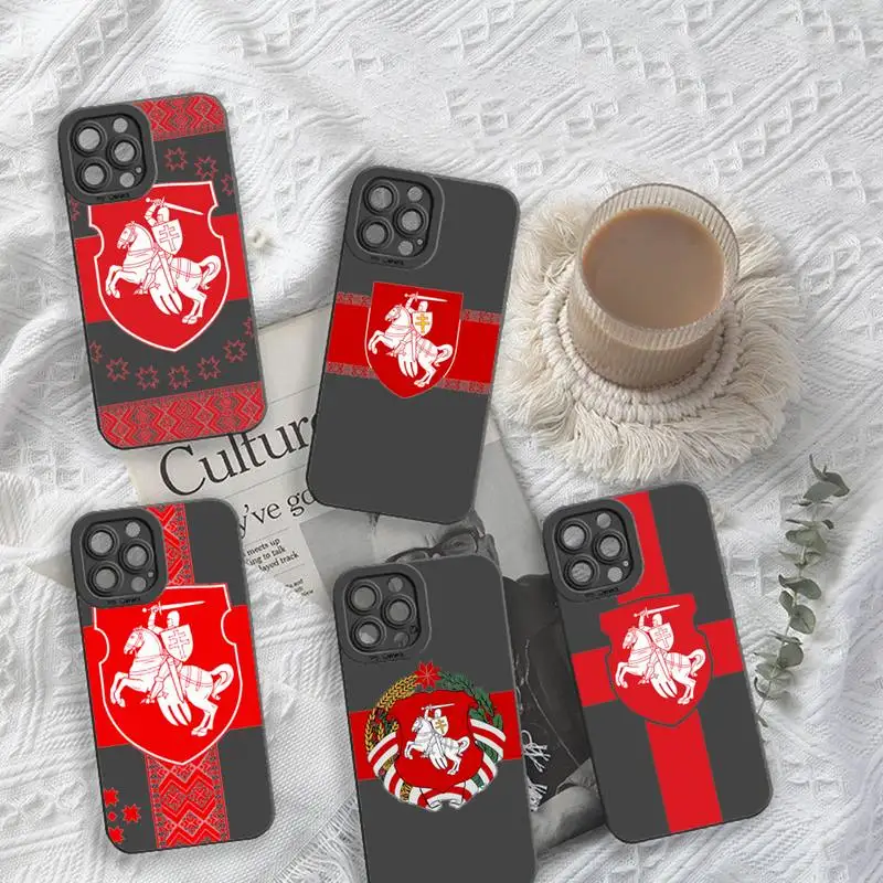 

Republic of Belarus National flag Phone Case For iPhone 13 12 11 Pro MAX Mini X XS XR 7 8 Plus Camera Lens Liquid Silicone