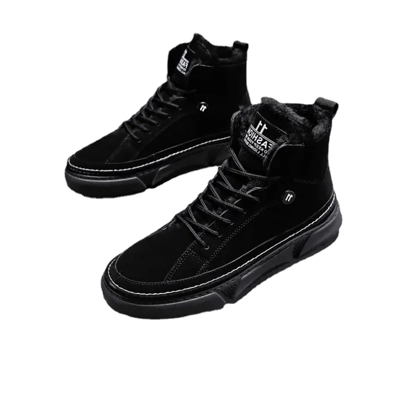 

Мужские зимние уличные плюшевые Холодостойкие высокие спортивные ботинки для отдыха Нескользящие износостойкие Теплые повседневные хлоп...