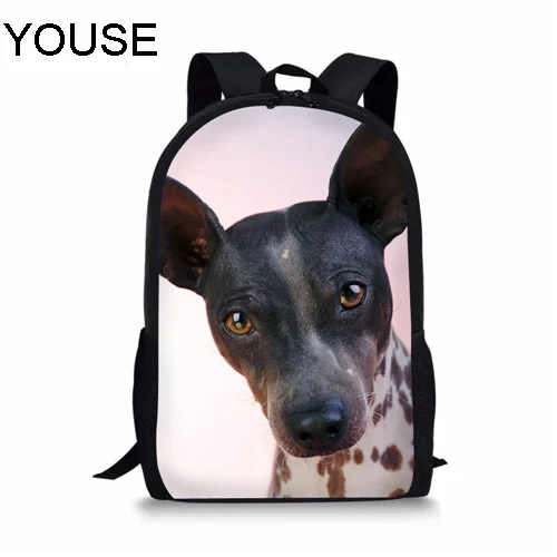 

YOUSE Customized 3D Bull Terrier Dogs Printed School Bags for Girls Backpacks Children Book Bags Junior Student Bag sac a main