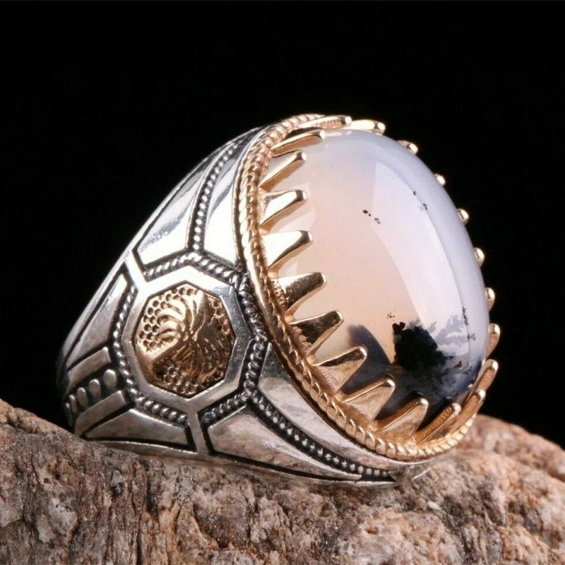 

European and American Fashion Jewelry Popular Retro Men's Rings New Banquet Jewelry Punk Style Personality Exaggerated Ring