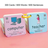 600 words 20 categories cognition learning card animal shape color montessori educational chinese english flash cards for kids