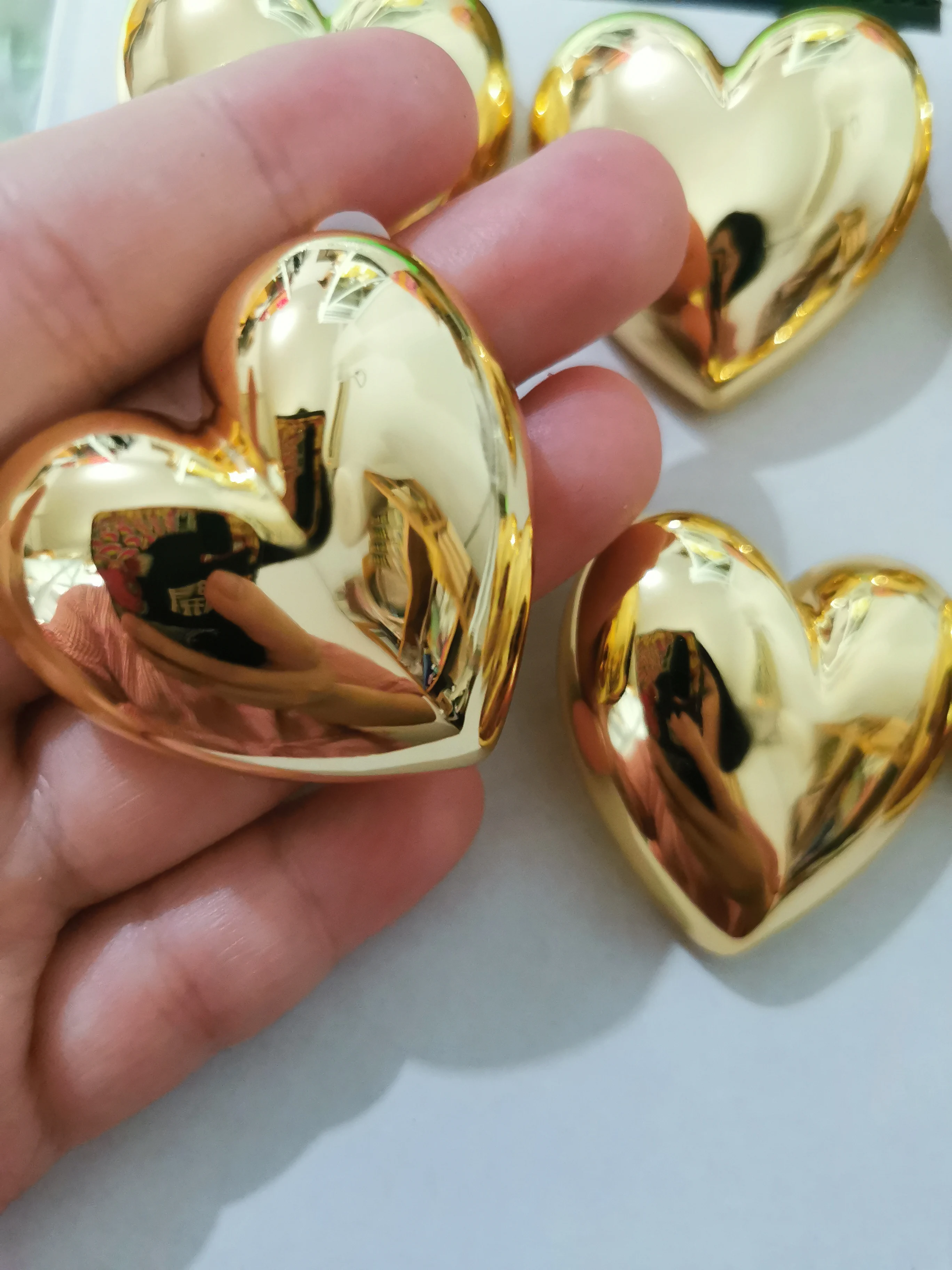 Brass Chunk Big Size Heart Hoop Earrings Women Jewelry Punk Party T Show Gown Runway Korean Japan INS