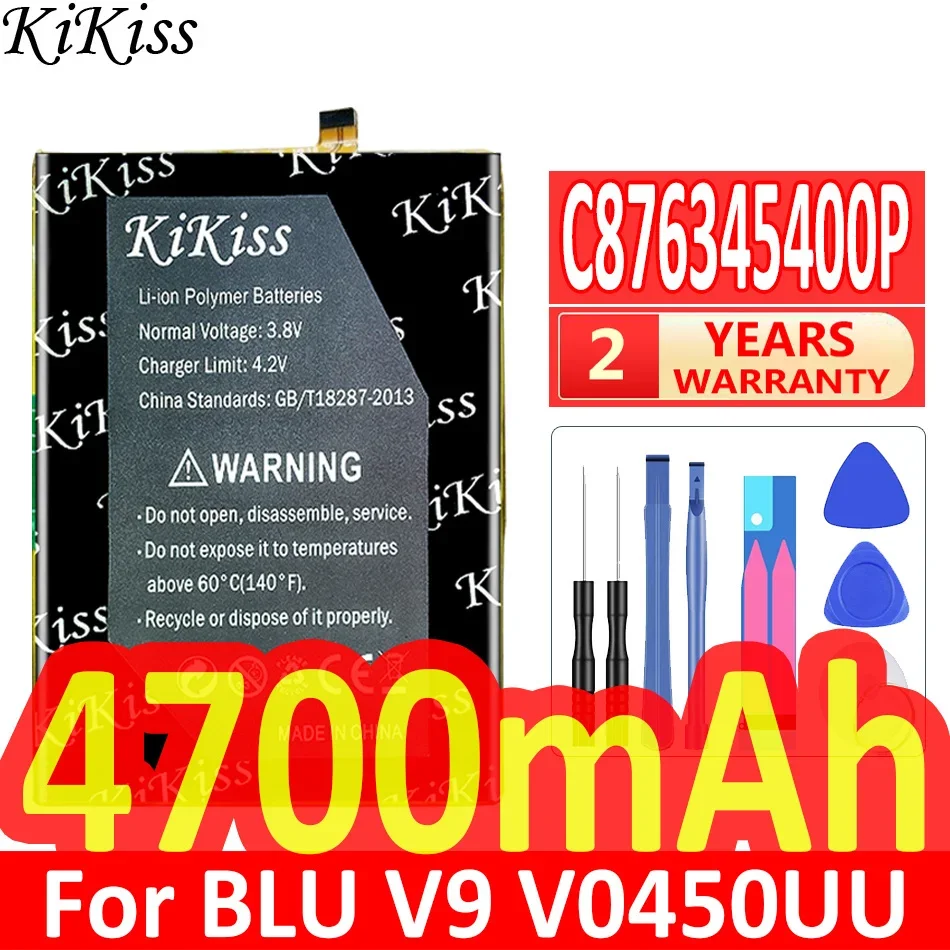 

4700mAh KiKiss Powerful Battery C876345400P For BLU V9 V0450UU