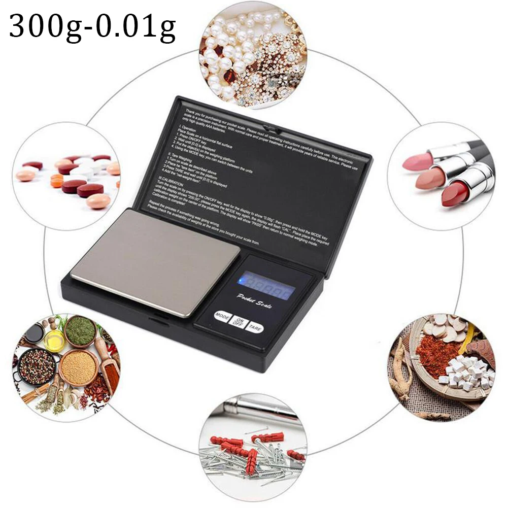 

Black Jewelry Scale Portable Electronic Pocket Mini Digital Gold Jewelry Scale Without Battery 5.04 X 3.03 X 0.8 Inches