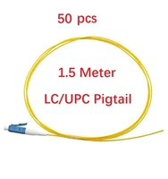 50pcs 1 5m lcupc single mode g657a2 0 9mm fiber optic pigtail 9125 lszh jacket yellow optical pigtails