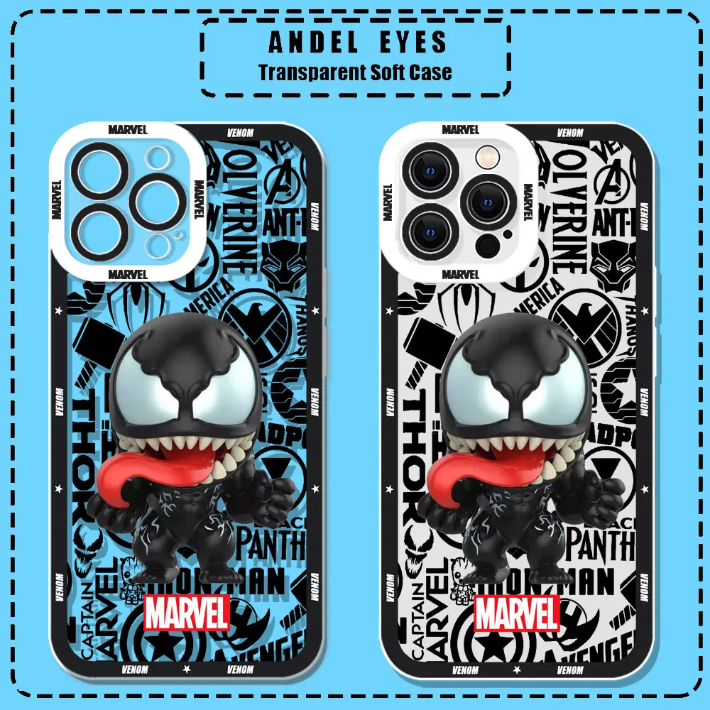 Милый чехол Baby Groot SpiderMan Venom для Samsung Galaxy S25Ultra S24 S23 S21 S20 Fe Plus S25 Ultra Cqoues прозрачный