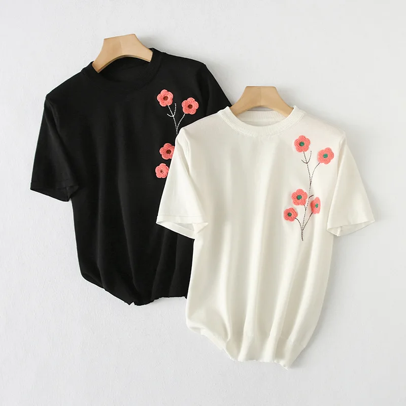 

2022 summer maternity knitwear top women's t-shirt GRAY22
