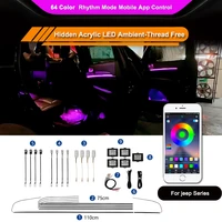 for car jeep renegade compass grand cherokee wrangler jk app control led decorative lamp rgb acrylic ambient atmosphere light