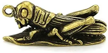 

Tasera The Ancient Playing Bronze Pulp Pure Copper Grasshopper Puts a Piece of Brass Brass Keychain Pendant