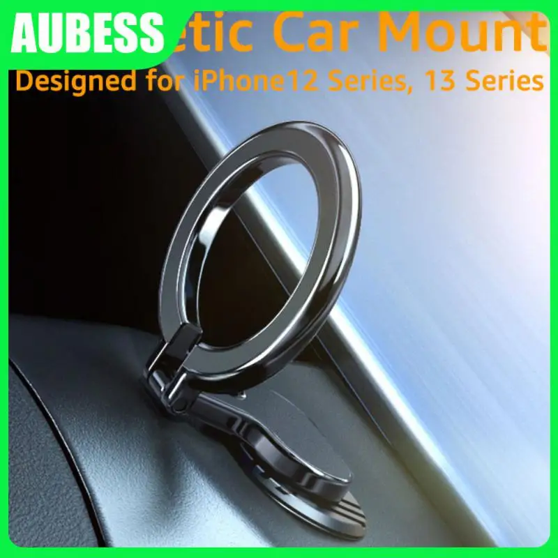 

360 Degrees Rotating Cell Gps Support Metal Car Phone Holder Universal Cell Phone Stand Magnetic Smartphone Support Mini