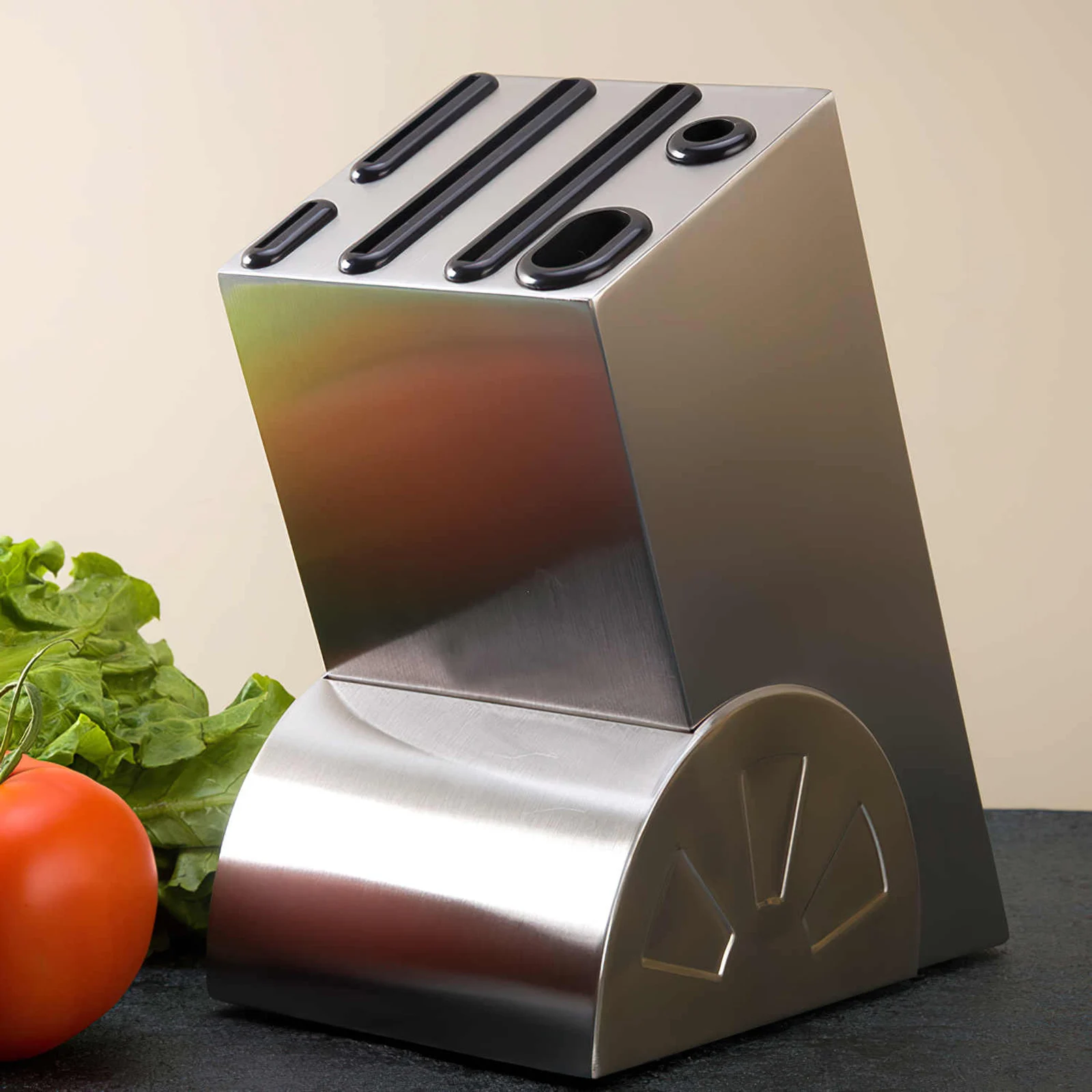 

Kitchen Stainless Steel Knife Holder with Non-slip Base Restaurant Knife Organizer with Drain Hole Universal Knife Storage Rack