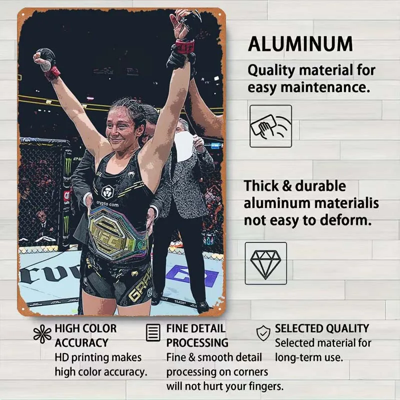 ALEXA GRASSO спортивный плакат украшение для ванной комнаты металлическое искусство