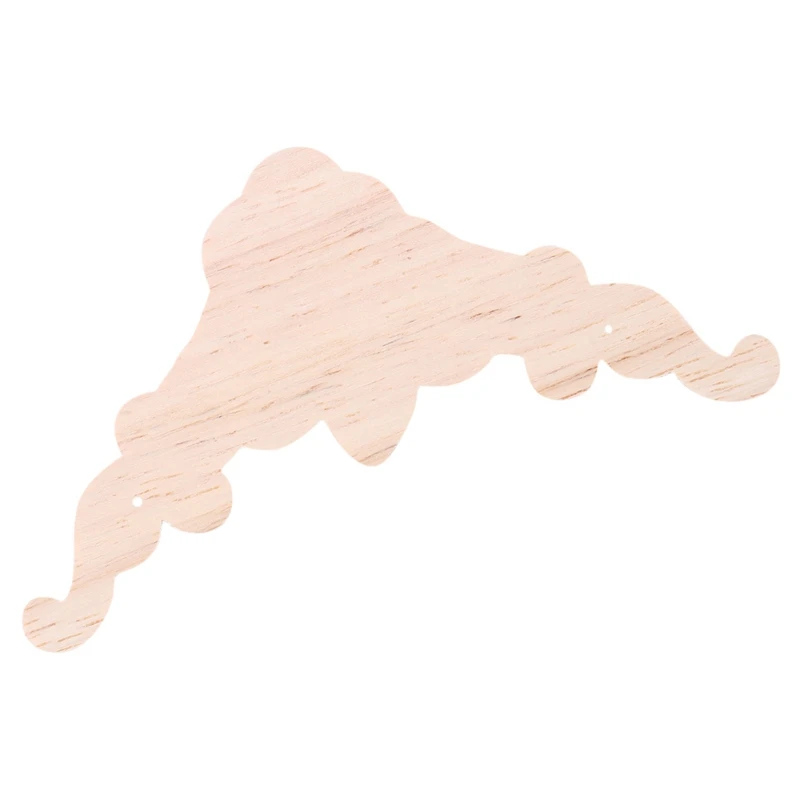 

100PCS Floral Wood Carved Decal Corner Applique Decorate Frame Wooden Figurines Cabinet Decorative Crafts
