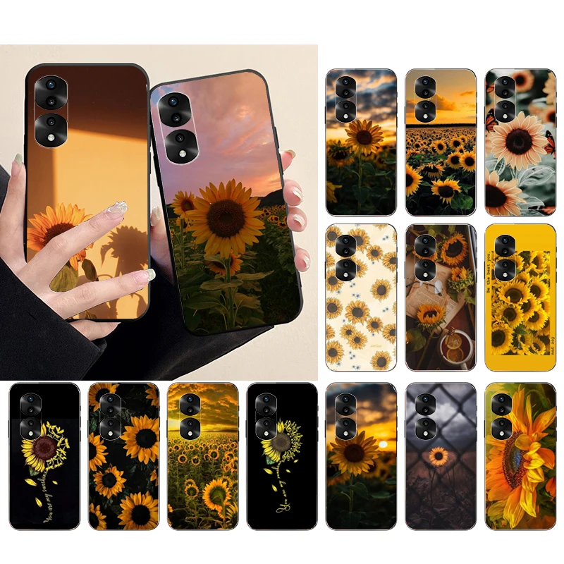 

Sunflower Phone Case for Huawei Honor X9 X8 X7 X6 70 50 60 Pro 10X 20 Lite 8A 8S 8X 9X 9A 9S 10i Funda