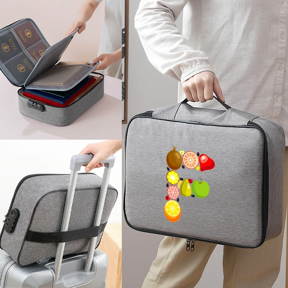 Waterproof Document Storage File Lockbox Folder Passport Holder Password Lock Privacy Stuff Security Lockable Handbags Organizer