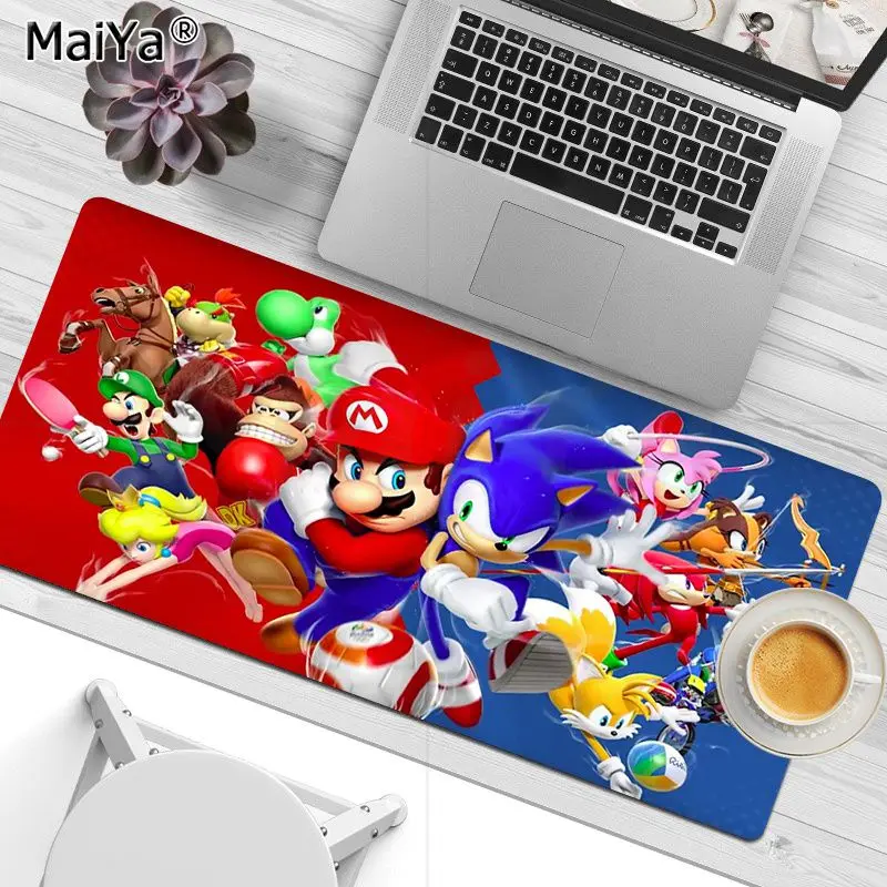 Большой коврик для мыши и клавиатуры BANDAI Super Mario офисный Настольный XXL