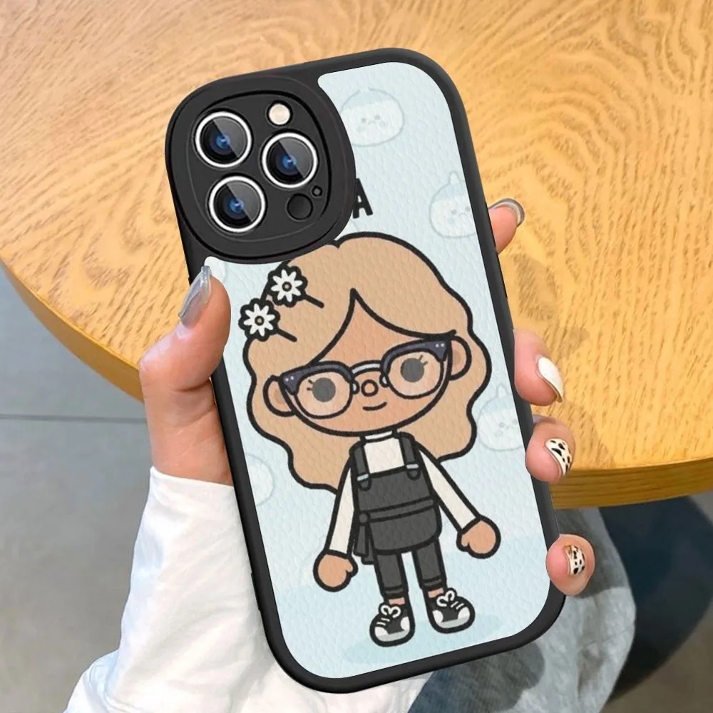 Toca Boca Toca Life World Phone Case Hard Leather For iPhone 14 13 12 Mini 11 14 Pro Max Xs X Xr 7 8 Plus Fundas