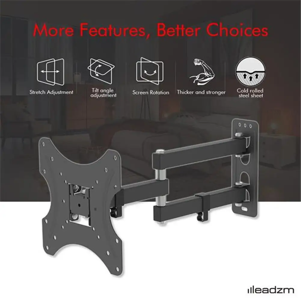 

1 Set 26-55 Inches Tv Stand Tmx200 Bearing 30kg Maximum Vesa 200x200 Height Adjustable Rotation 180-degree With Horizontal Level